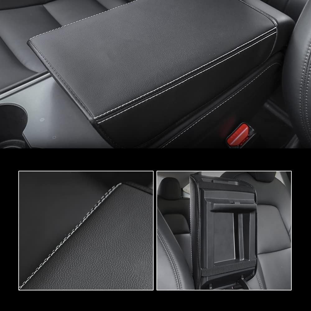 Car Armrest Cover for Tesla Model 3 Y PU Leather Center Console Protector Pad Automobile Waterproof Box Mat 2017-2022 2023 2024 Interior Decor Accessories